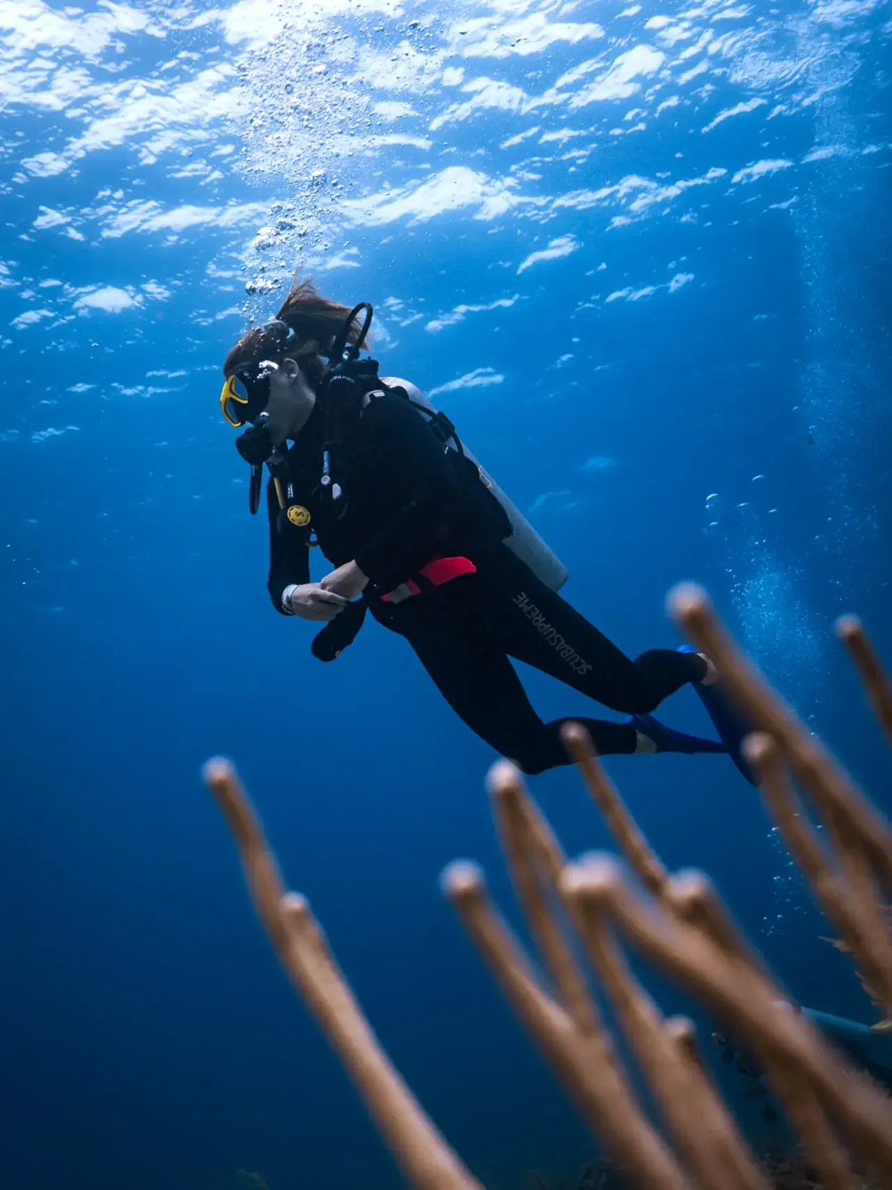 Private scuba diving boat at Isla Mujeres, Mexico
